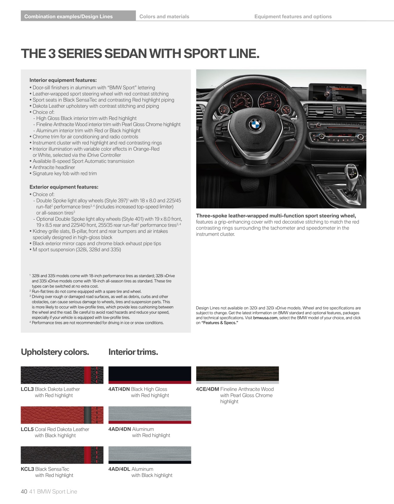 2015 BMW 3-Series Sedan Brochure Page 40
